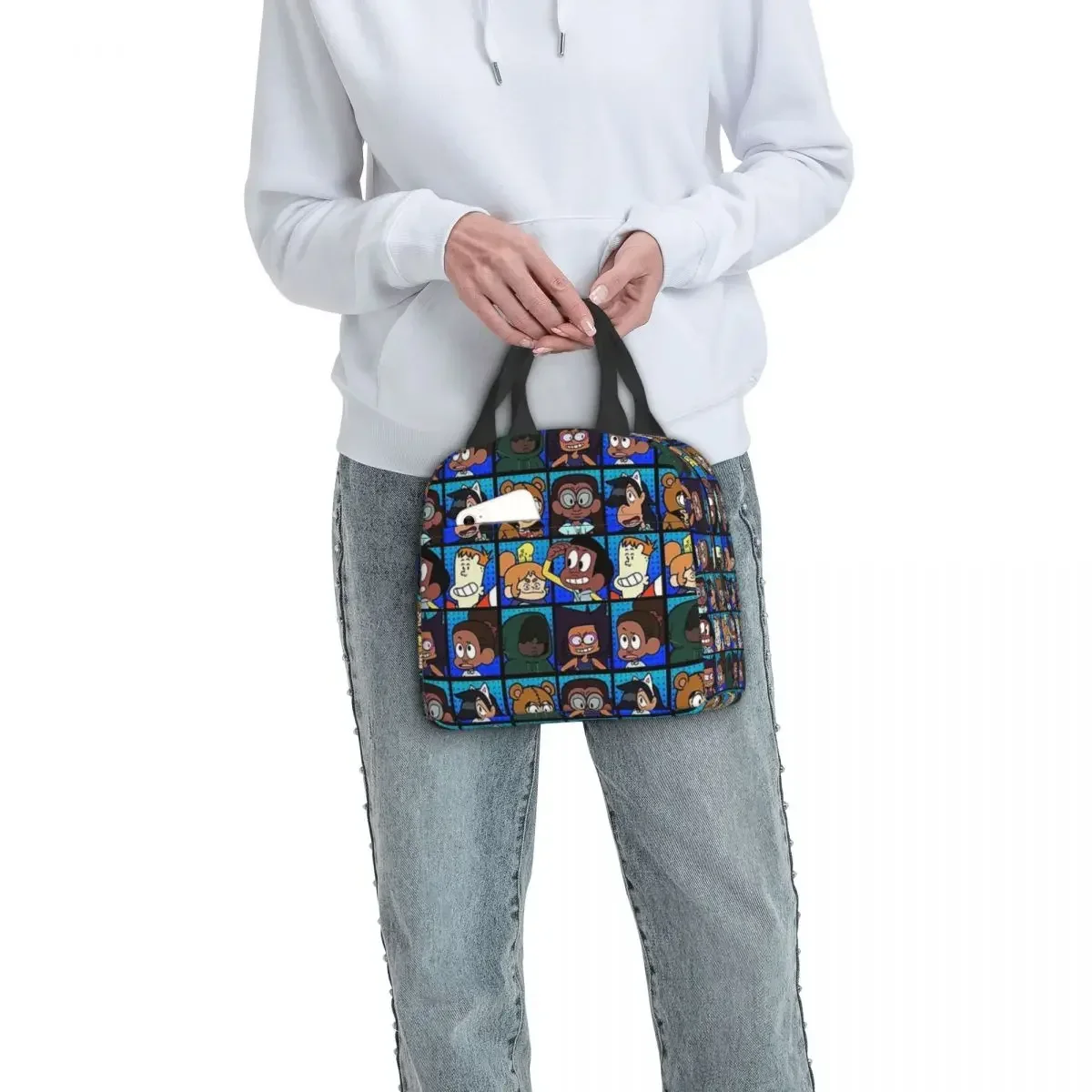 Синие изолированные сумки для обеда Craig Of The Creek портативные пикника термосумка