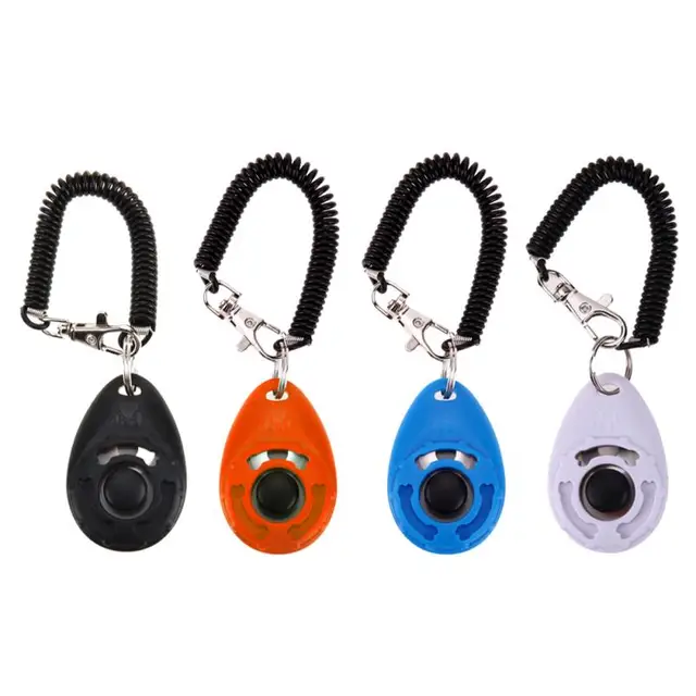 Multi-colors Pet Dog Tranining Clicker Whistle Pet Training Supplies Obedience Training Aid Guide Wrist Strap Smart Dog Tool 4