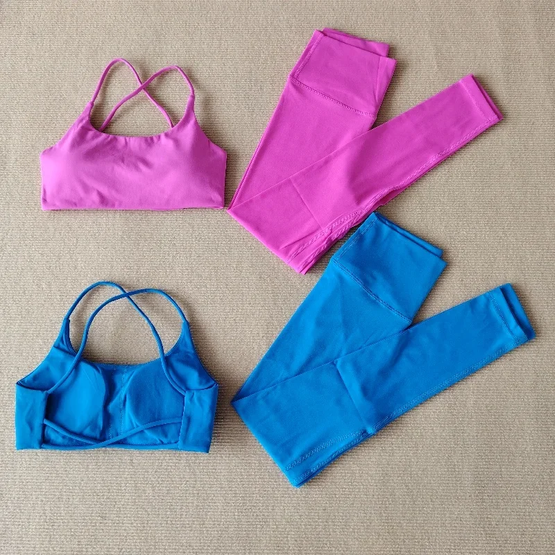 Костюм для йоги из 2 предметов женская спортивная одежда костюм пилатеса и