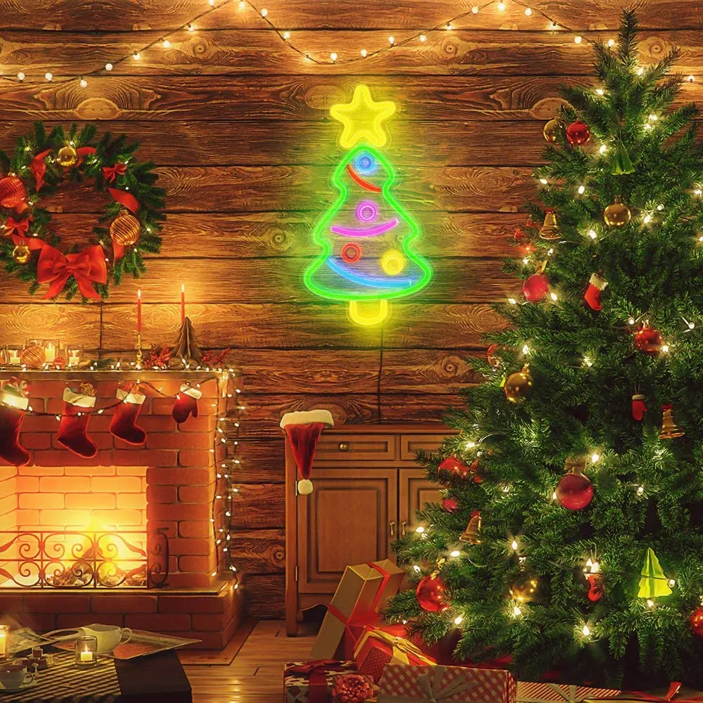

Hot selling flower christmas Halloween home decoration Festival led neon light elk heart shape gift light