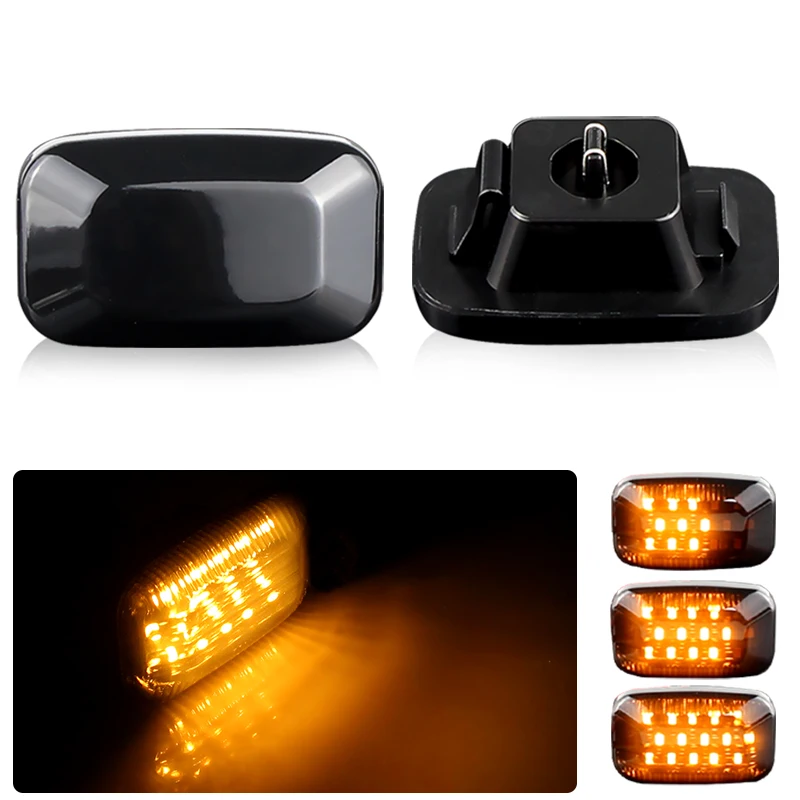 

2 Шт. Динамические Светодиодные Боковые Указатели Поворота (амберные) Для Toyota Land Cruiser 70 80 100 HILUX - Автомобильное...