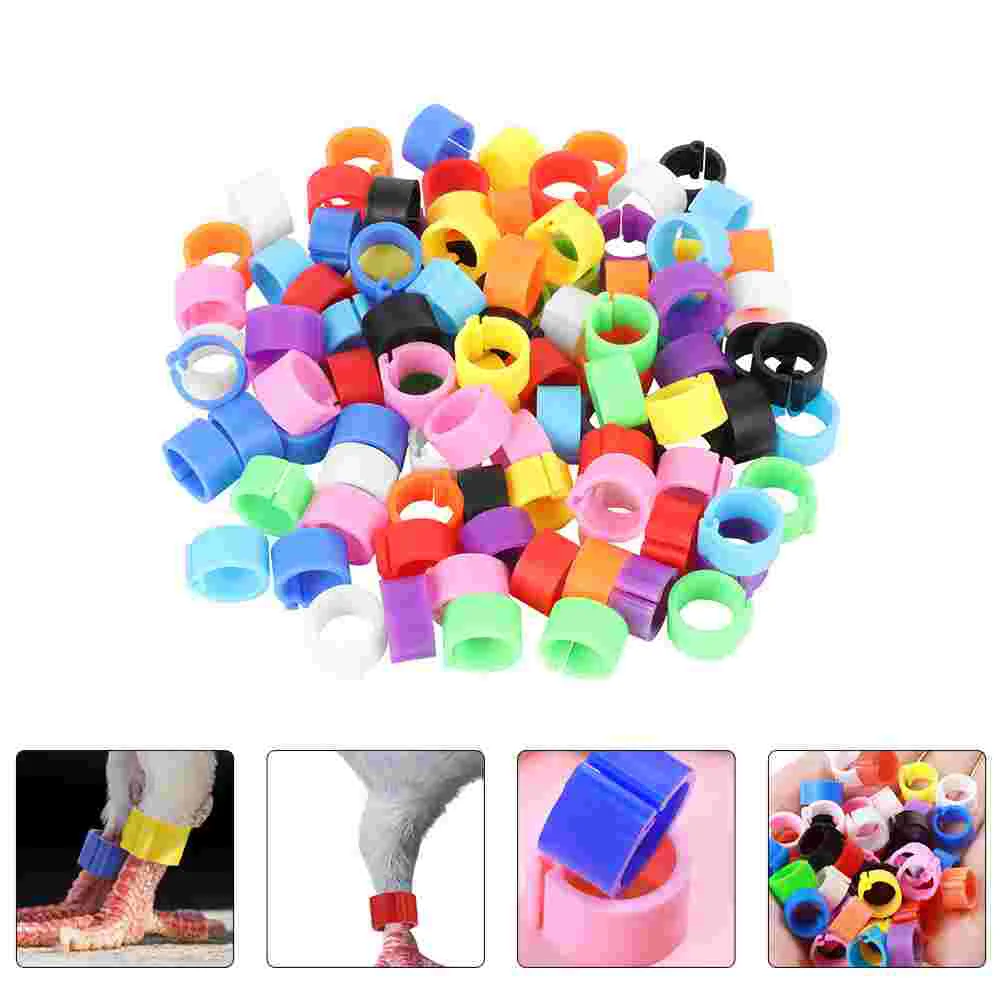 

150 Pcs Poultry Ring Ringd Plastic Pigeon Clip Rings Leg Strap Homing Pigeon Anklet Identification Ring Numbered Chicken Band