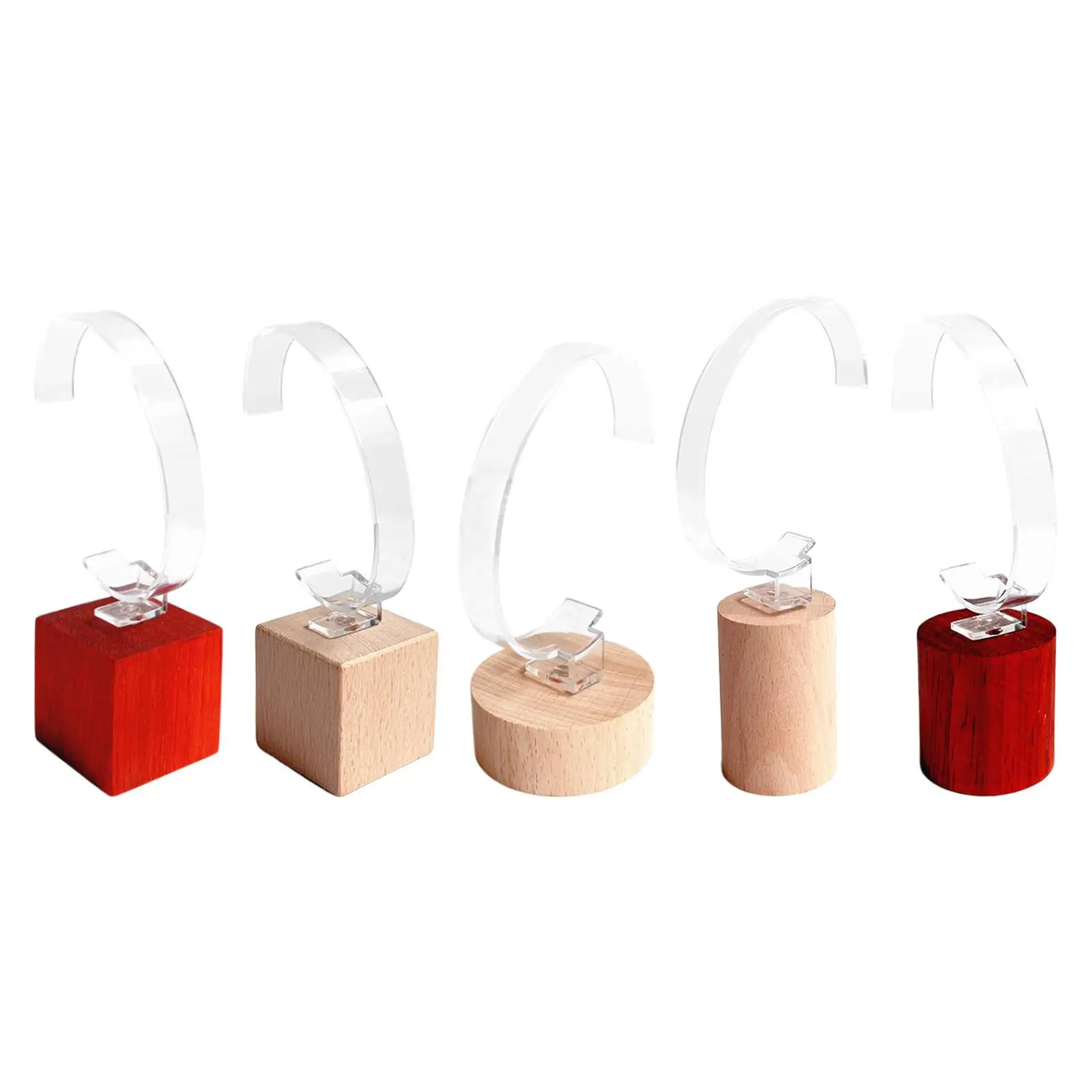 

Multifunctional Watch Display Stand Wooden Base Jewelry Bracelet Bangle Display Rack Wrist Watch Holder for Retail Sales Counter