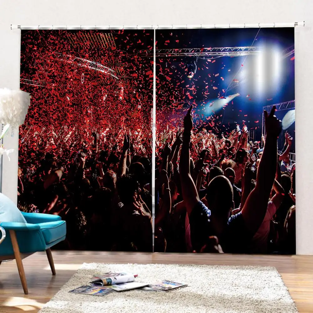 Гостиная Спальня Офис Отель Домашние танцевальные шторы для клуба Набор из