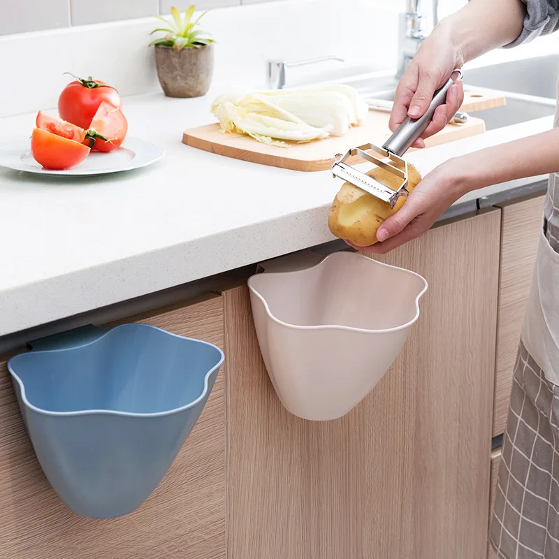 

Kitchen Cabinet Door Hanging Trash Garbage Bin Can Rubbish Container Household Cleaning Tools Waste Bins