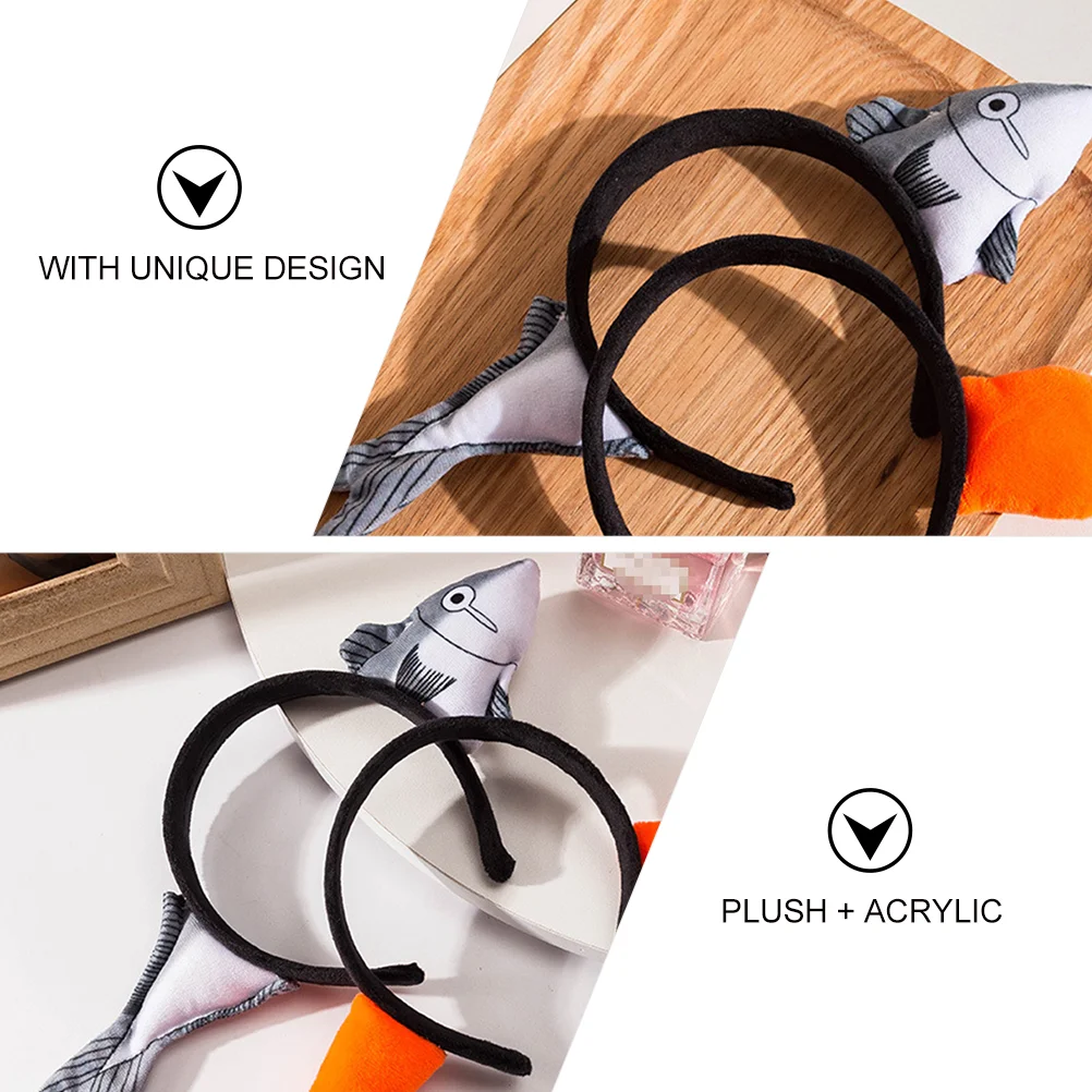 Повязка на голову с соленой рыбой аксессуары для волос товары вечеринок забавные