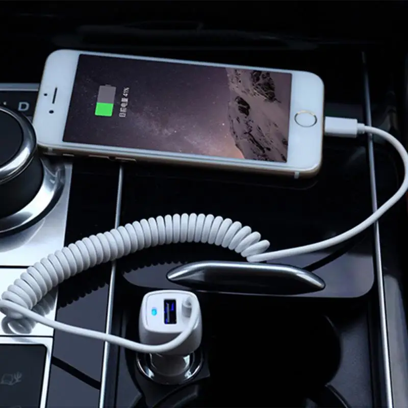 

TYPE-C Usb Car Charger DC12V-24V Cigarette Lighter In The Car With Cable Car Charger Fast Charging For Apple13 Huawei Xiaomi