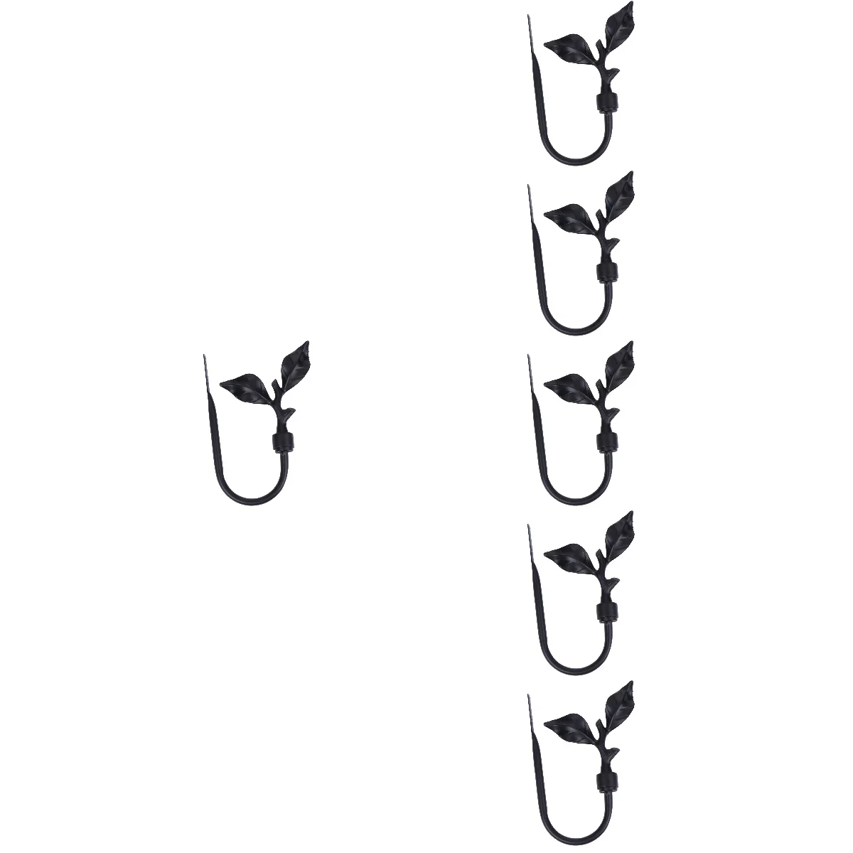 

6pcs Black Curtains for Draperies Curtain Tieback Wall Hooks for Window Drape