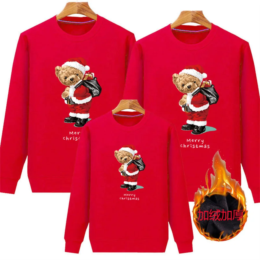 Семейные рождественские свитера милый трикотаж с принтом оленя Navidad Familia