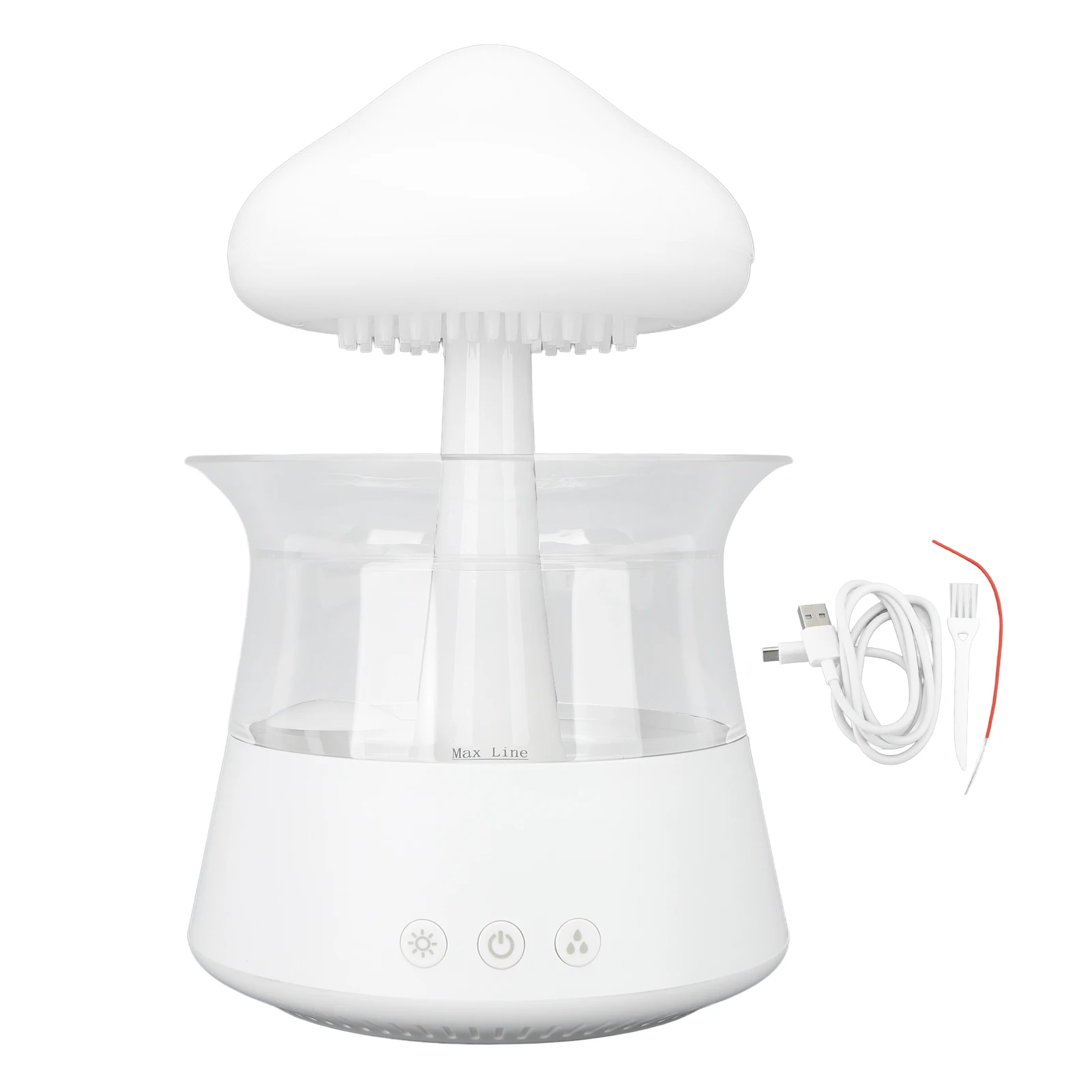 

Humidifier Water Drip Safe Reliable Timing Function Control Panel Rain Cloud Humidifier Power Off Protection 300ml for Bedroom