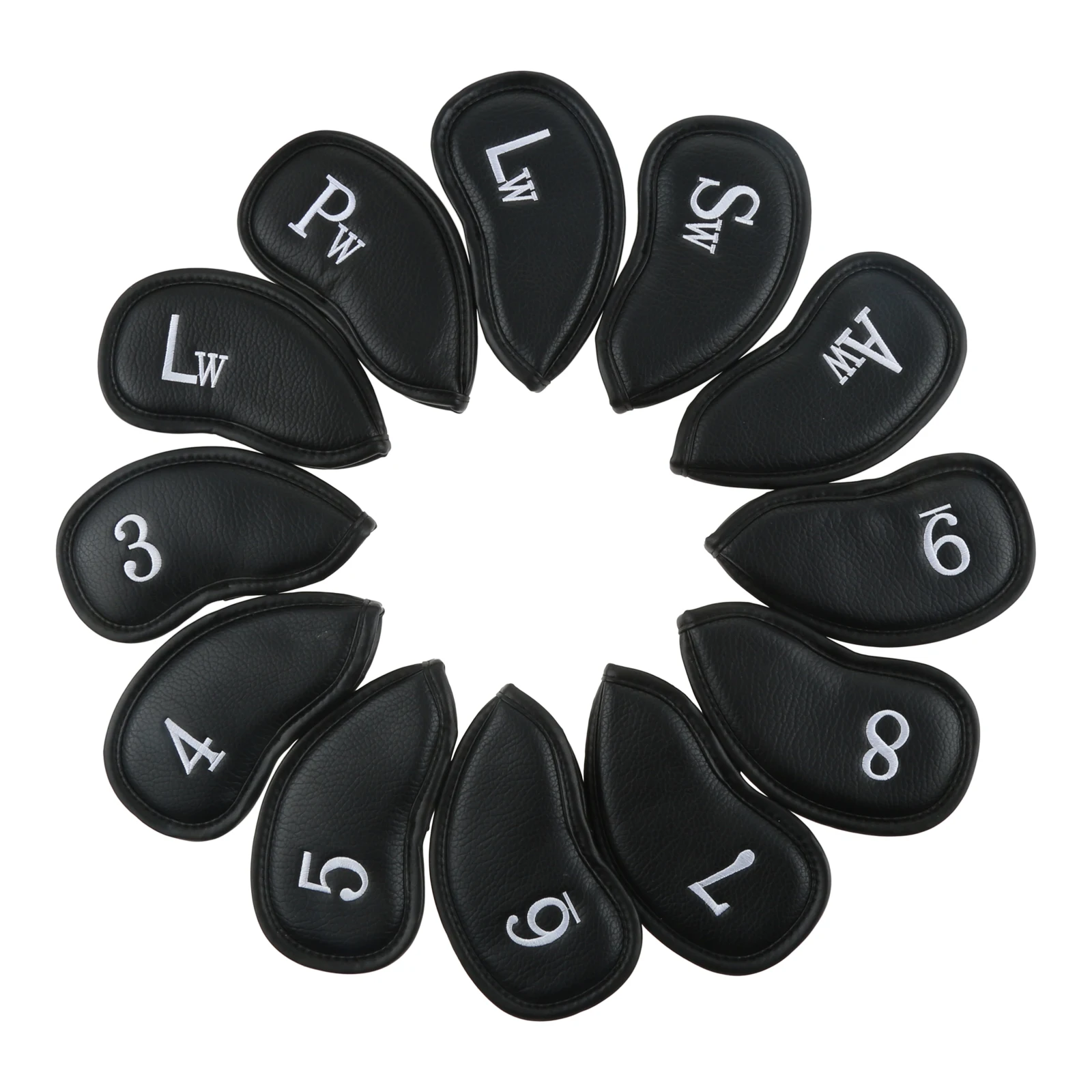 Head Covers Protector Golf Irons Headcovers Number 3, 4, 5, 6, 7, 8, 9, Pw, Aw, Sw, Lw, Lw