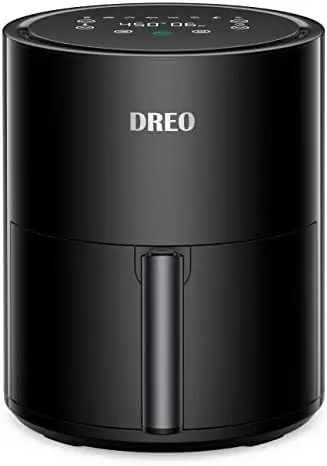 

Air Fryer - 100℉ to 450℉, 4 Quart Hot Oven Cooker with 50 Recipes, 9 Cooking Functions on Easy Touch Screen, Preheat, Shake
