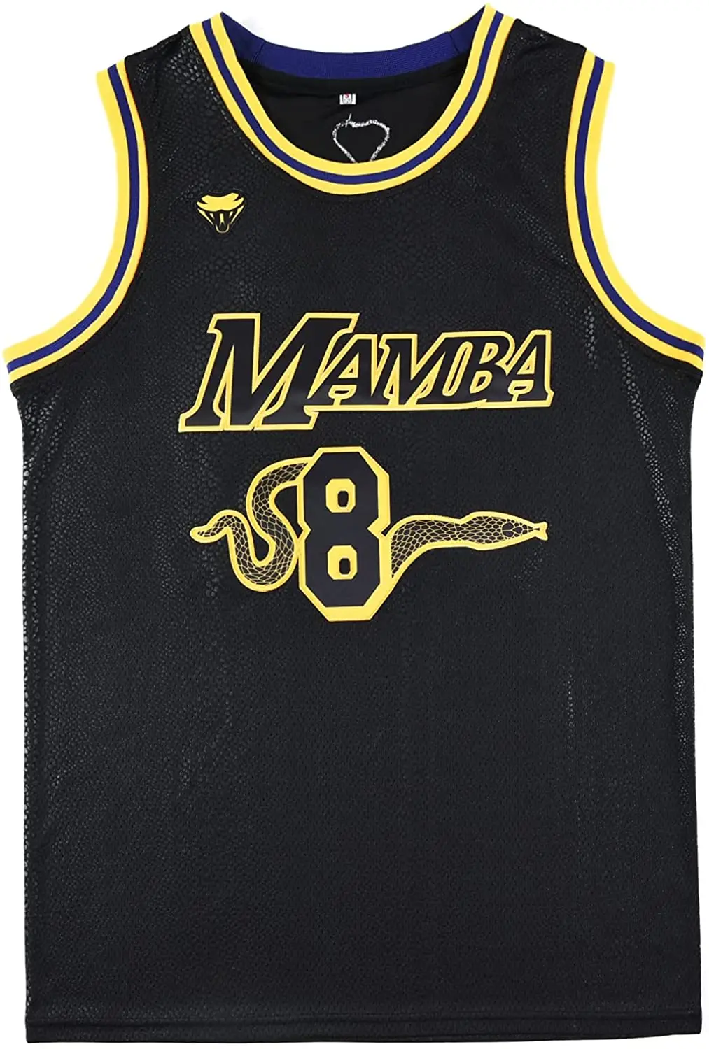 

Youth #24 Mamba Jersey Kids #8 Basketball Jersey Hip Hop Clothing for Party S-3XL Black