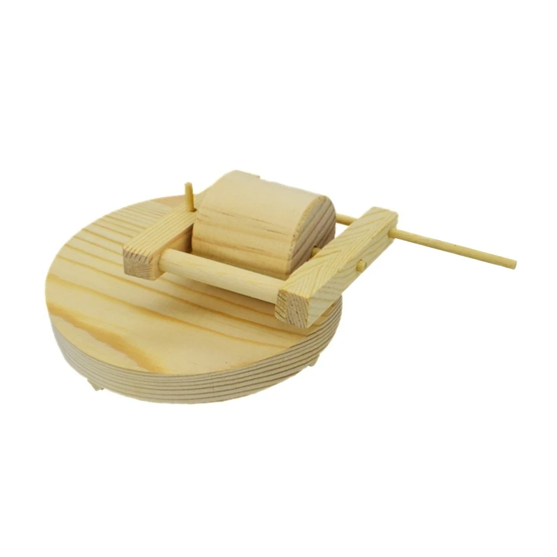 

Parrot Mini Wooden Quern Bird Trick Training Toys Educational Interactive Push Mill for Parakeet Cockatiel Conure Lovebird