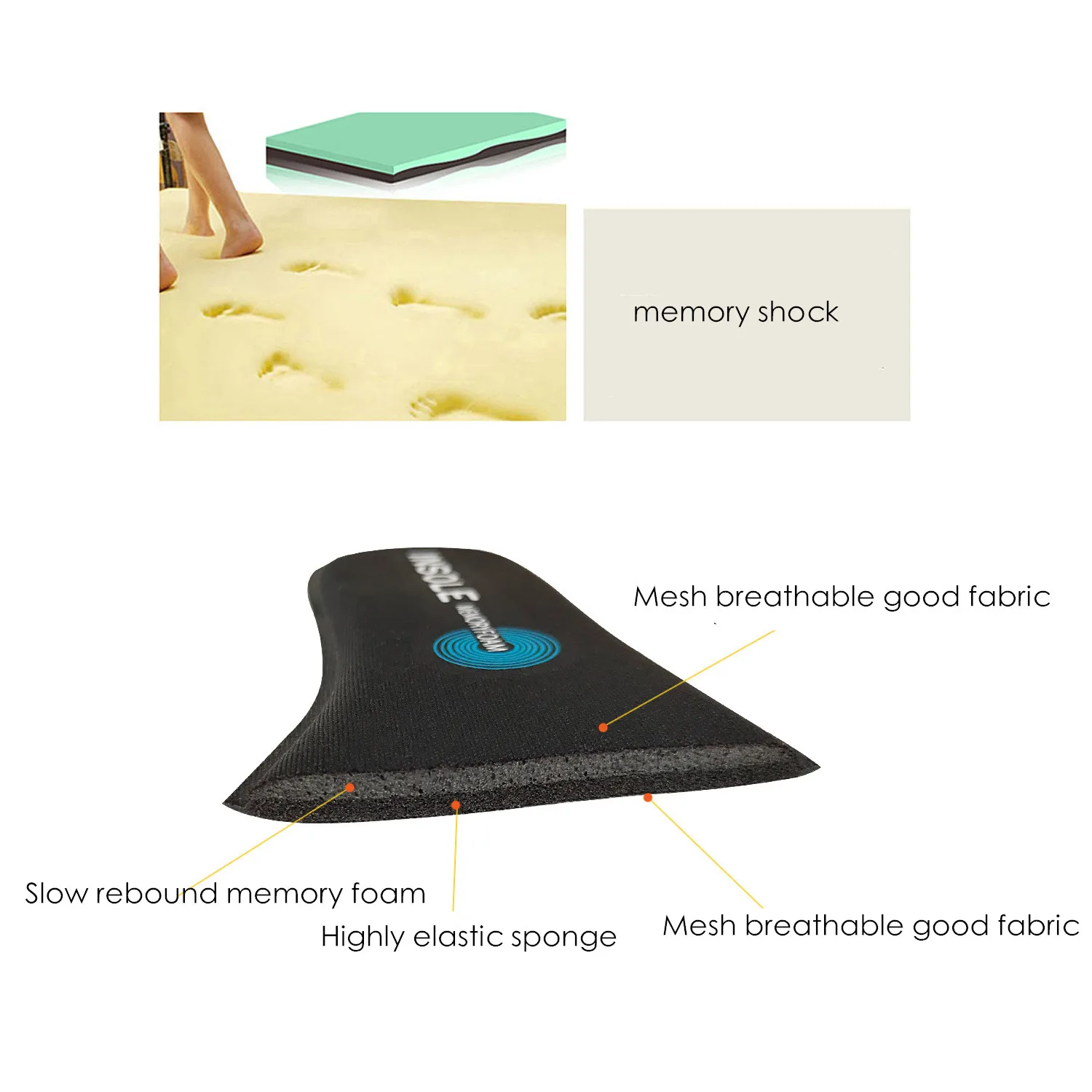 New Memory Cushioning Sports Insoles For Shoes Men Women Breathable Sweat-absorbing Non-slip Memory Foam Insole Shoe Pad Inserts