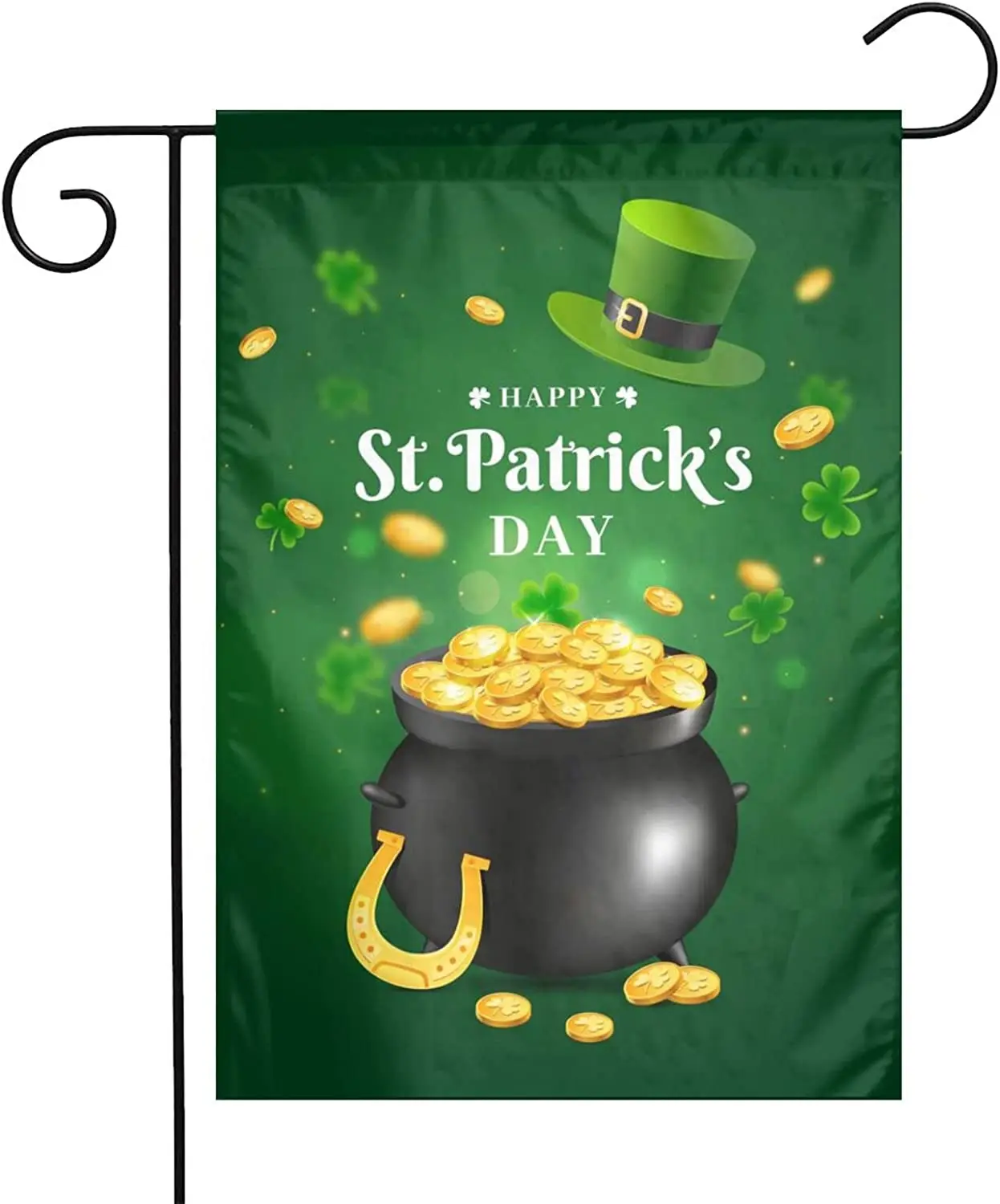 

Садовый флаг ко Дню Св. Патрика, 12x18 дюймов, двусторонний флаг Shamrocks для украшения дня Св. Патрика