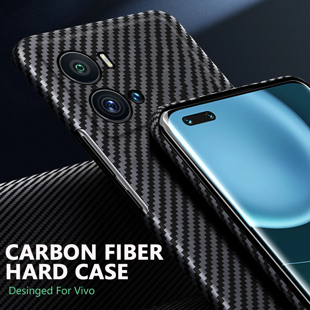 

Carbon fiber Hard Case for Vivo iQOO 7 8 9 Pro NEO 3 5 6 Slim and lightweight Anti-fall Busines Full Coverage Phone Cover Case