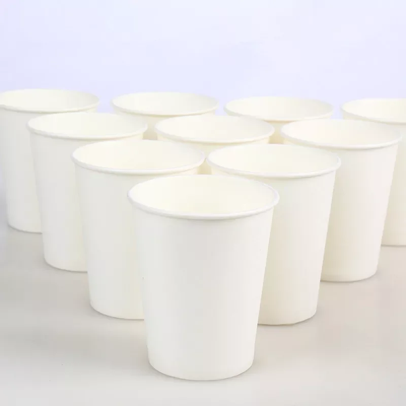 

250ml Pure White Paper Cups Disposable Coffee Tea Milk Cup Drinking Accessories Party Supplies Accept Customize