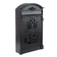 Heavy Duty Black Aluminium Lockable Secure Mail Letter Post Box Letterbox New
