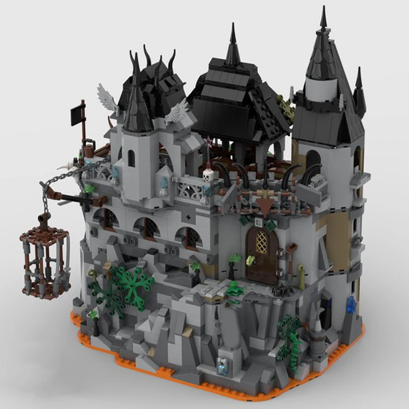 1756 шт. MOC европейская средневековая модель с видом на улицу лавы басть сделай сам