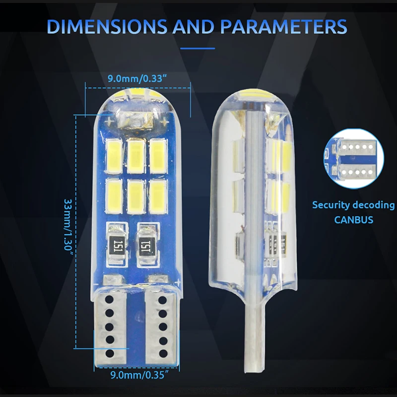 Автоматические лампы TINTUTA T10 W5W 168 194 192 4014 SMD 15 стробоскопов задний фонарь для