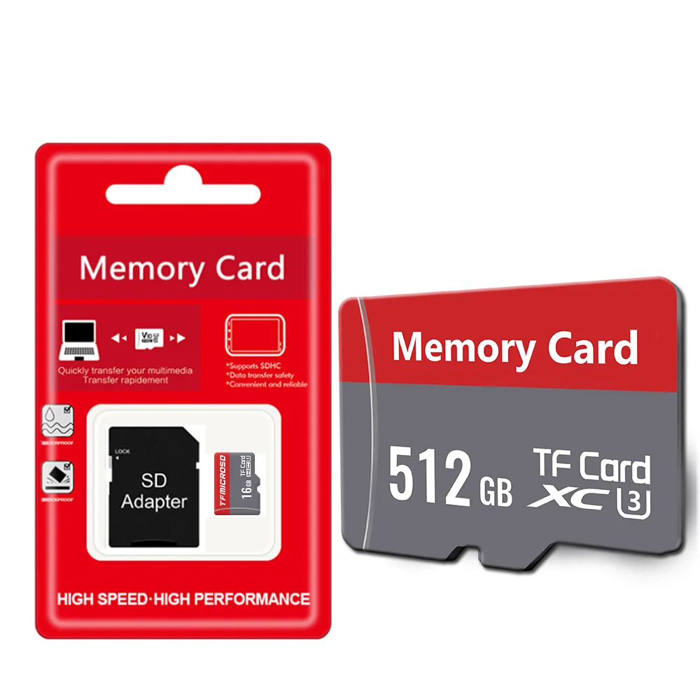 

TF CARD 512gb Micro SD Class 10 memory card with Tf adapter, for digital cameras/game consoles