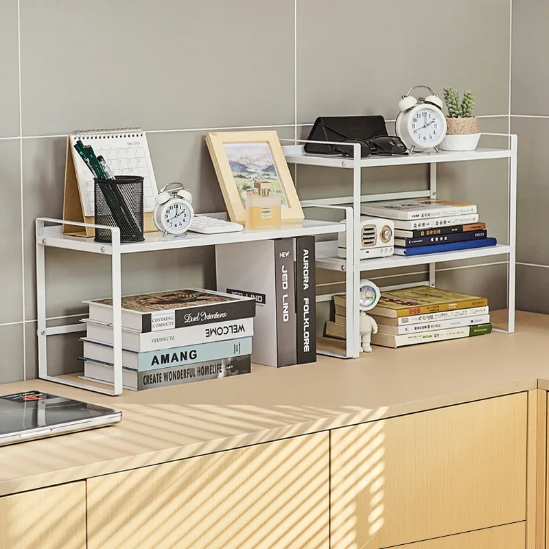 

Desktop Shelf, Desk, Desk, Wrought Iron Storage Rack, Home Bedroom, Dormitory, Simple Bookshelves, Layered Organizing Shelves