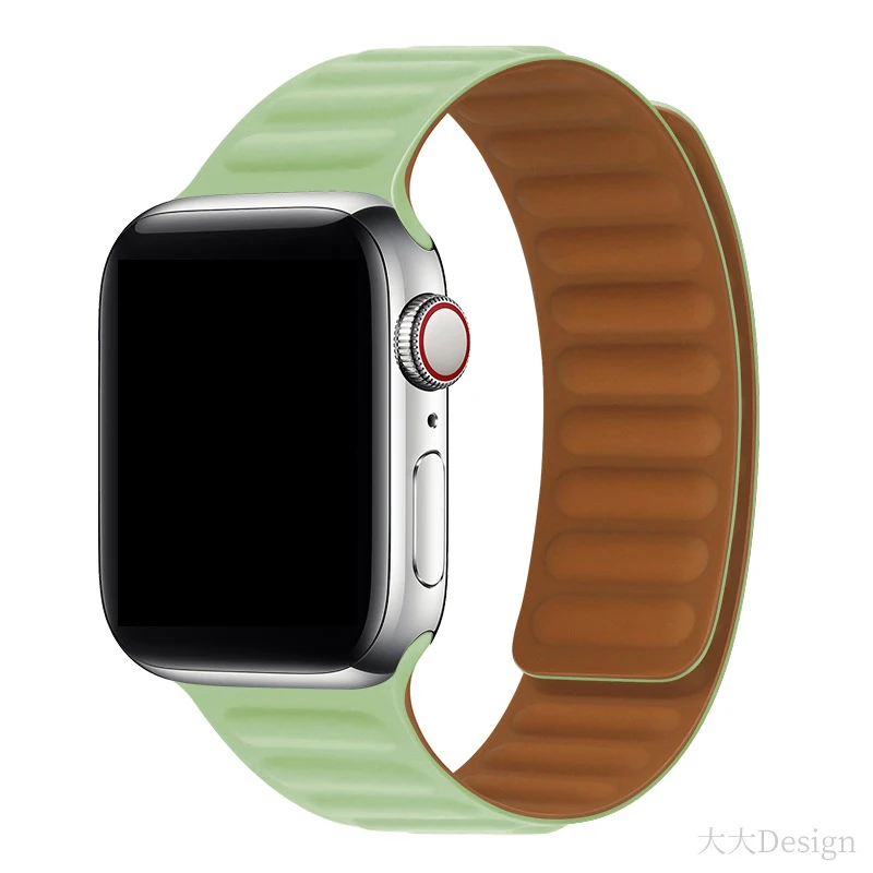 

Ремешок силиконовый магнитный для Apple Watch Band, браслет-петля для iWatch 8 Ultra 3 4 5 6 7 8 Series, 45 мм 44 мм 40 мм 41 мм 42 мм 49 мм