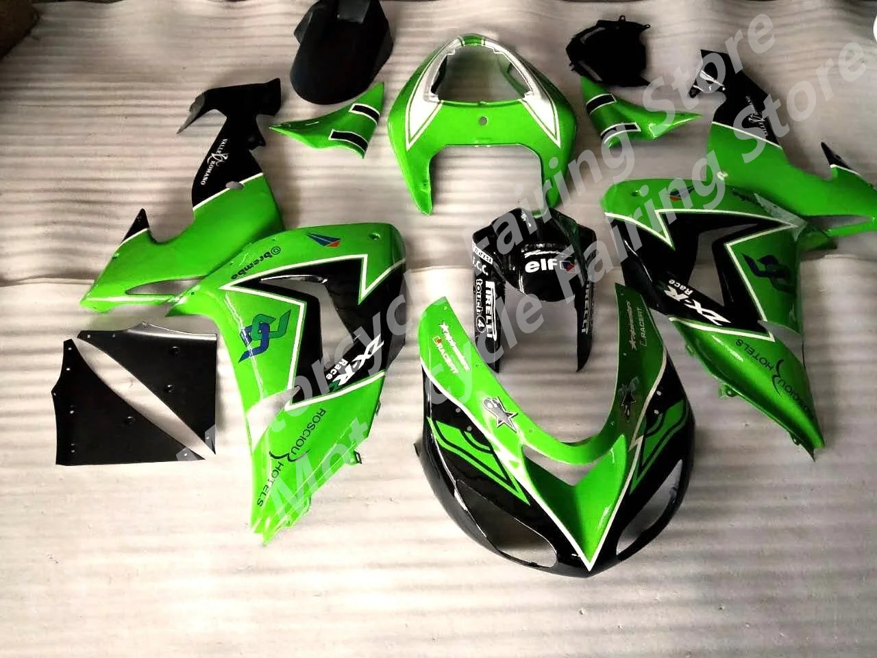 Комплект мотоциклов для Kawasaki Ninja ZX10R 2006 2007 E17 ZX 10R 10 R 06-07 06 07 ABS черно-зеленый черный