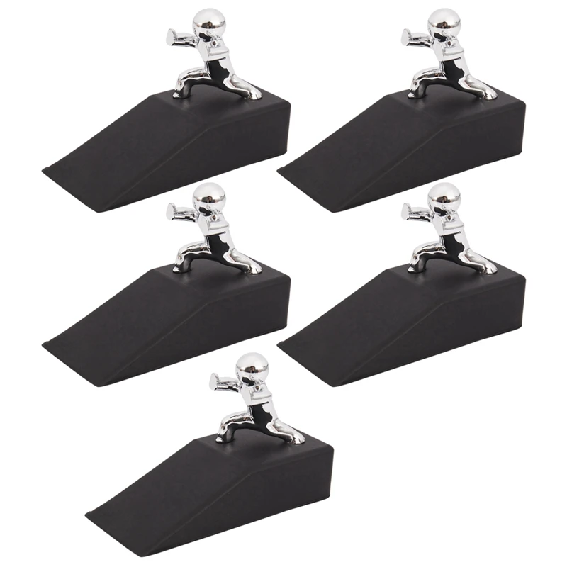 

5X Zinc Alloy Little And Man With Non-Slip Rubber Bases Door Stop Safe Anti-Collision Door Stopper Noveltydesign