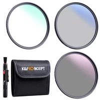 kf concept filter kit netural density nd4 mc uv cpl filter camera lens bundle 1pcs cleaning pen and filter pouch 58mm 62mm