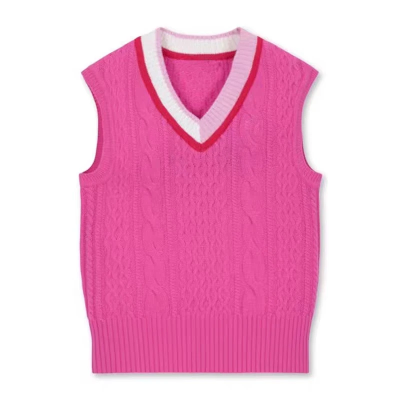 

G4 2023 Autumn And Winter New Golf Clothing Women's Knitted Vest Thickened Warm Sports Slim V-neck Sweater For Outer Wear