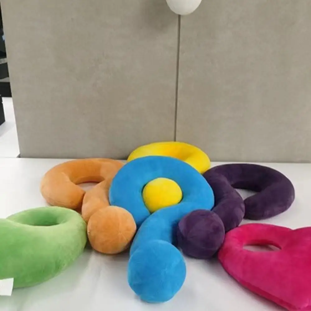 Плюшевая подушка с вопросами забавное украшение для домашнего дивана U-образная