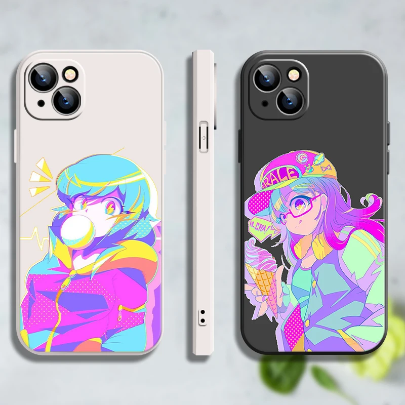 

Manga Girl Phone Case For iPhone 13 Case 8 8p 7 Xs 12 13 6 Xr 2020 ProMax Plus X SE 11 Mini 6s Max 64l2 Cute Painted Mirror