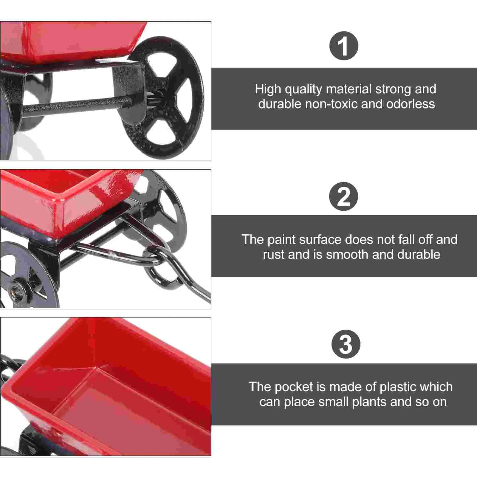 Мини-железный прицеп мебель тележка для сада украшение дома реквизит украшения