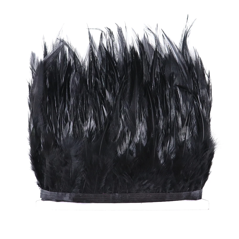 

8-10 Cm Chicken Feather Trims Fringe Natural Pheasant Feathers Ribbon for Craft Costume Dress Sewing Decoration plume trimming