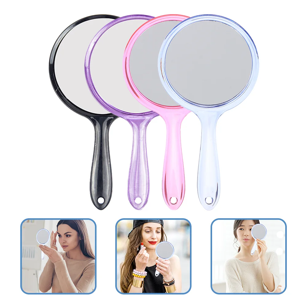 

Mirror Hand Makeup Travellooking Handheld Handle Compact Pocket Cosmeticmirrorsheld Vanity Vintage Purse Portable Purseswomen