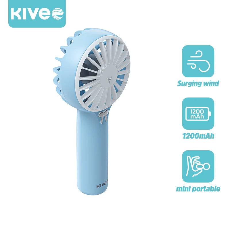 

Мини-вентилятор KIVEE, 3 скорости, USB, 1200 мАч
