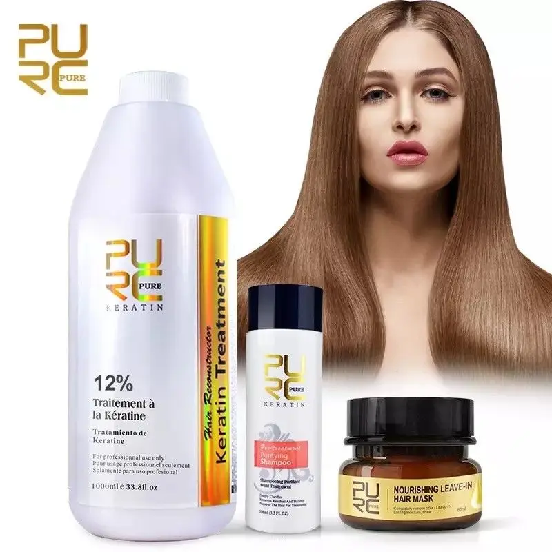 PURC Hair Keratin Treatment 12% Tre mlainand Leave-In Mask