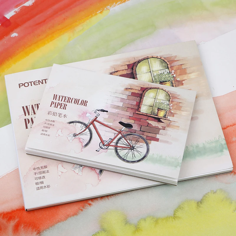

12 Sheets Watercolor Paper Sketch Book for Watercolor Drawing Painting Student Graffiti Pad Travel Diary Sketchbook