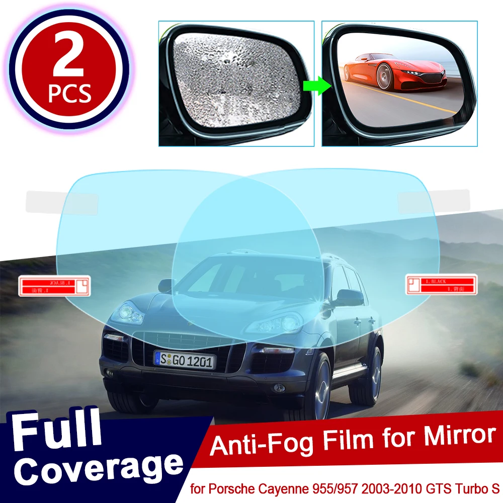 

for Porsche Cayenne 955 957 2003~2010 GTS Turbo S Full Cover Anti Fog Film Rearview Mirror Accessories 2004 2005 2006 2007 2008