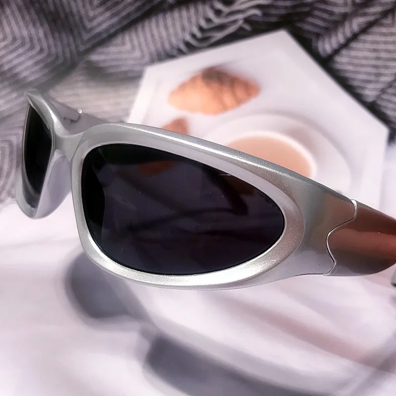 ins hot steampunk sunglasses for women new luxury brand silver mirror oval sun glasses men vintage hip hop punk eyewear shades free global shipping