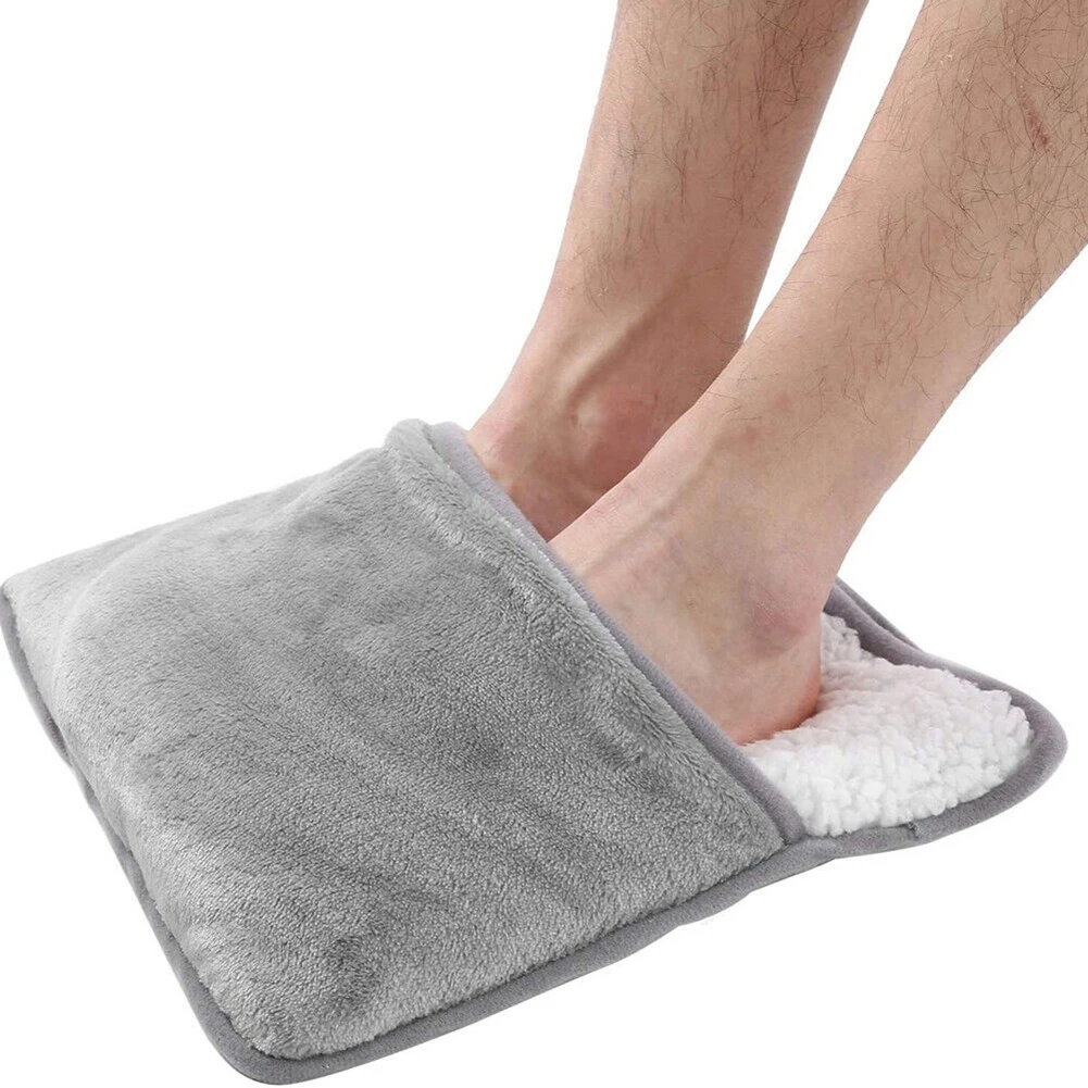 

USB Heated Foot Warmer 1pc 30 X 30 Cm/11.8 X 11.8\" Artificial Velvet Covers Detachable Electric Imitation Wool