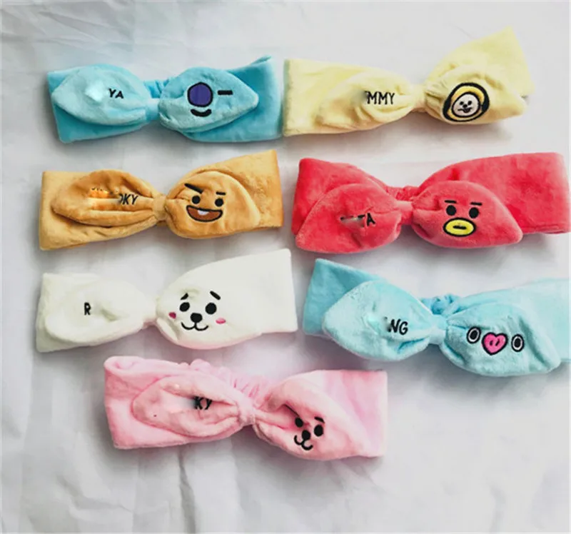 

New Korean Kpop Women Girls Hair Holder Elastic Hairbands Coral Fleece Wash Face Bow Headbands Face Care Tool Hair Accessories