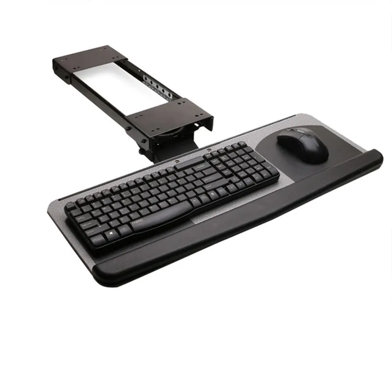 

Under Desks Clamp-on Keyboard Tray Sliding Computer Keyboard Drawer