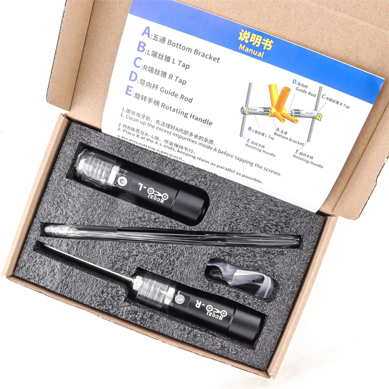 MUQZI Bottom Bracket Thread Tapping Tool MTB Road Bike BC 1.37 English Repair Tap Bicycle Screw |