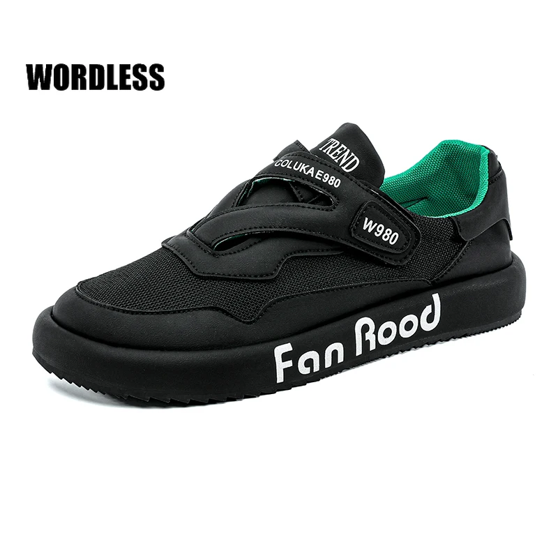 

Fashion Men Canvas Shoes New Sneakers Breathable Walking Flats Velcro Slip-on Skateboard Trainers Summer Male Vulcanized Shoes