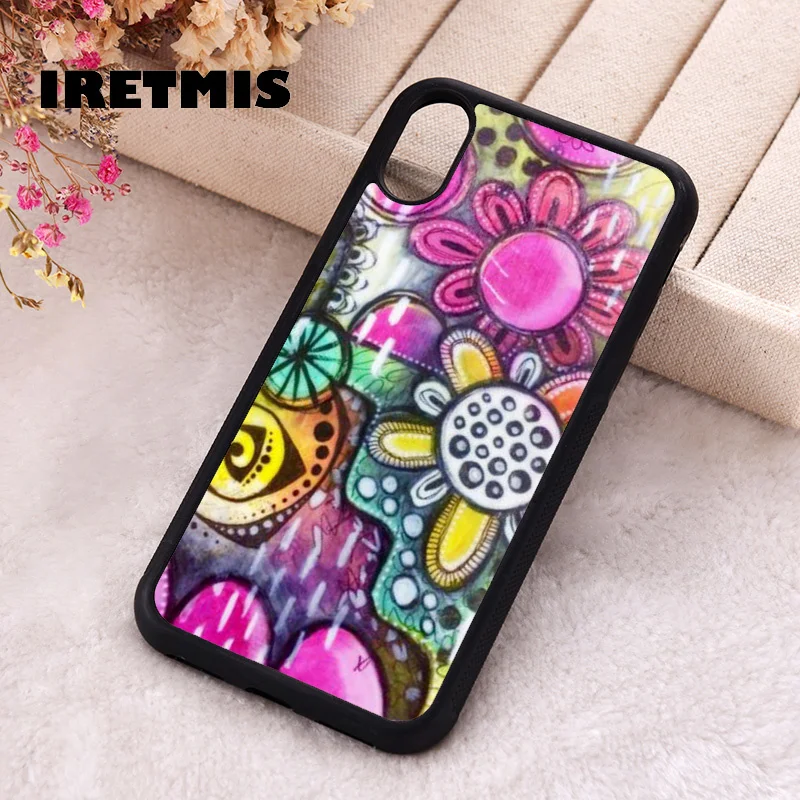 Силиконовый чехол Iretmis с винтажным цветочным рисунком для iPhone 5 5S se 2020 6S 7 8 plus x XS XR