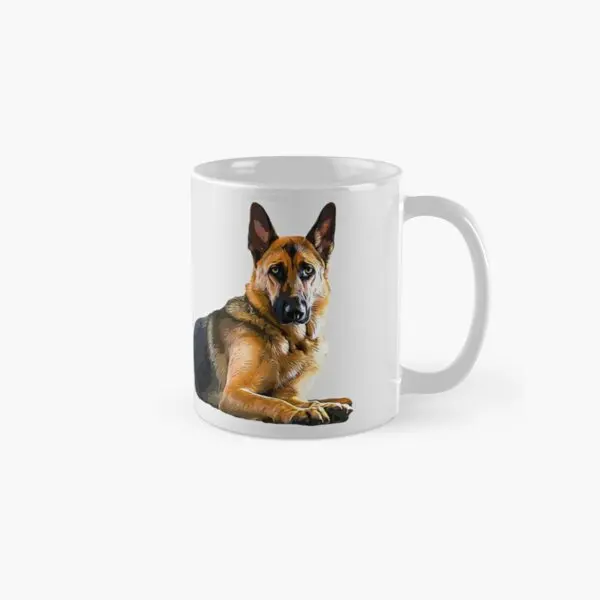 

German Shepherd Gsd So Stylish Classic Mug Tea Image Handle Round Printed Cup Photo Design Picture Coffee Gifts Simple