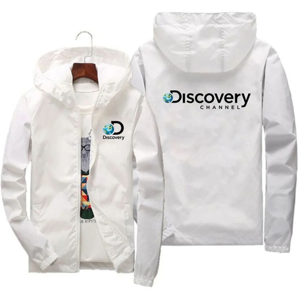 

Channel Zipper Windproof Jacket Men Women Hoodies Sunscreen Clothing Sport Casual Long Sleeve Hooded Coat Thin Tops